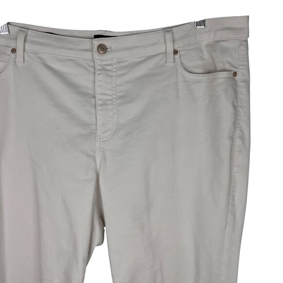 Talbots Straight Leg Crop Jean 20W White - Picture 11 of 12